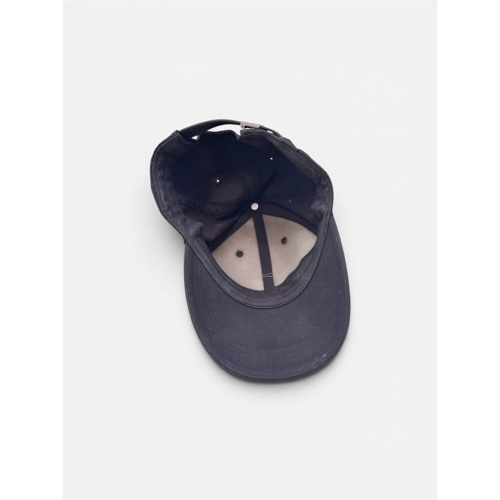 Coach Varsity Leather C Lettered Baseball Cap Hat Adjustable Black Unisex View 4